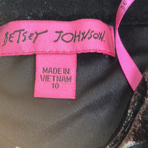 Betsey Johnson burn out velvet crepe floral mid dress size 10 grunge whimsigod - Picture 12 of 13